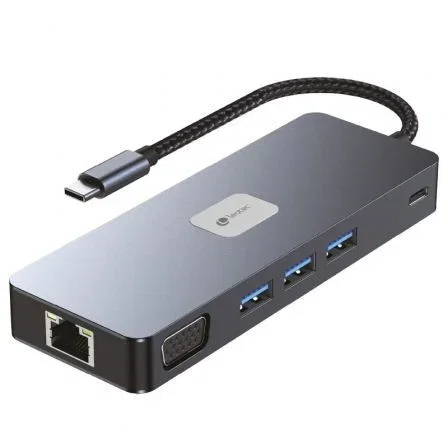 Leotec Docking Station 11 en 1 Plus USB-C PD100 3xUSB 3.2 HDMI VGA Gigabit LAN Lector SD microSD Leotec Docking Station 11 en 1 Plus USB-C PD100 3xUSB 3.2 HDMI VGA Gigabit LAN Lector SD microSD